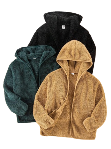 🧥 Chaqueta Infantil – Teddy Reversible con Capucha