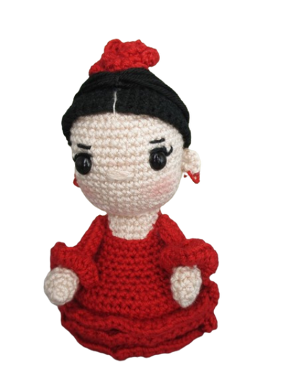💃 Amigurumi Muñeca Flamenca – Hecho a Mano
