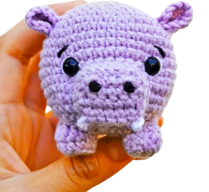 🦛 Hipopótamo Mini – Amigurumi Hecho a Mano