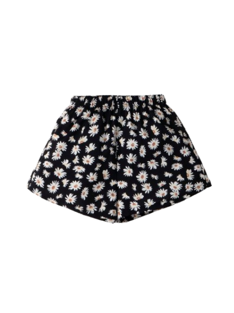 🌼 Shorts Infantiles – Margaritas Pierna Ancha
