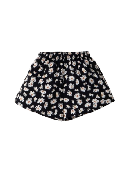 🌼 Shorts Infantiles – Margaritas Pierna Ancha