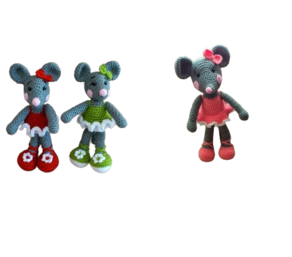 🐭 Ratita Bailarina – Amigurumi Hecho a Mano