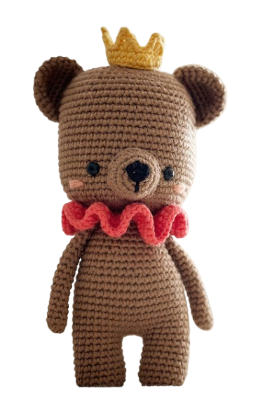 🧸👑 Osito Rey – Amigurumi Hecho a Mano