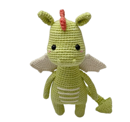 🐉💚 Dragón Guardián Verde – Amigurumi Hecho a Mano