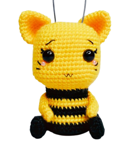 🐝💛 Gatita Abejita – Amigurumi Hecho a Mano