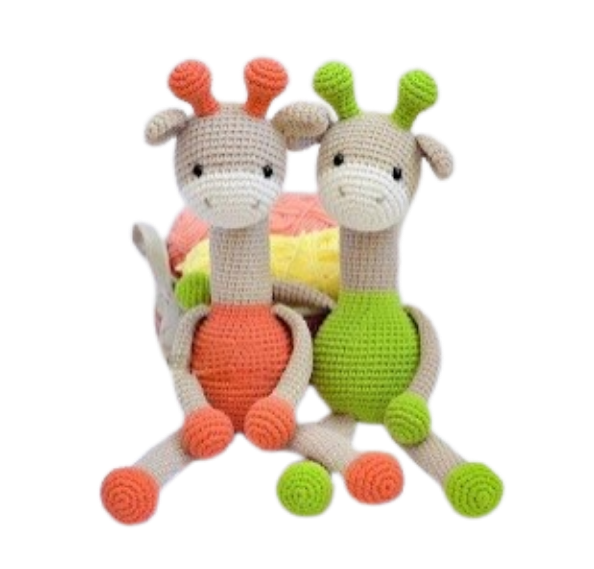 🦒 Jirafa Sentada Colores – Amigurumi Hecho a Mano