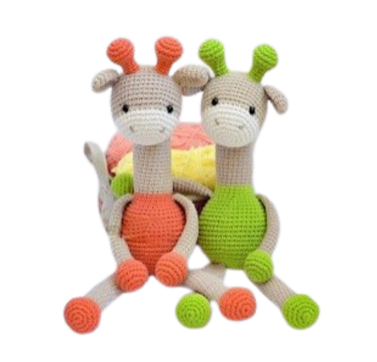 🦒 Jirafa Sentada Colores – Amigurumi Hecho a Mano