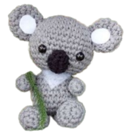 🐨 Koala Gris con Detalles Blancos – Amigurumi Hecho a Mano