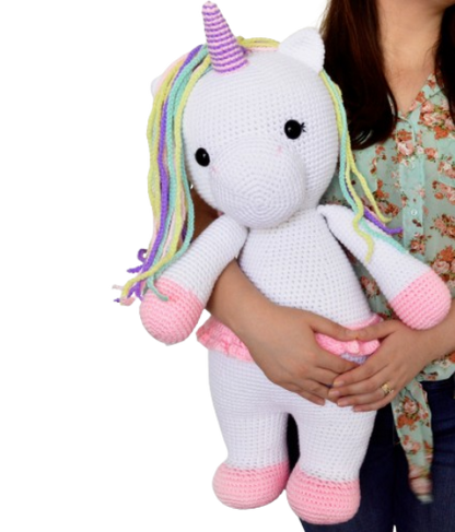 🦄 Unicornio Gigante Arcoíris – Amigurumi Hecho a Mano