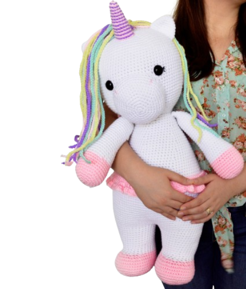 🦄 Unicornio Gigante Arcoíris – Amigurumi Hecho a Mano
