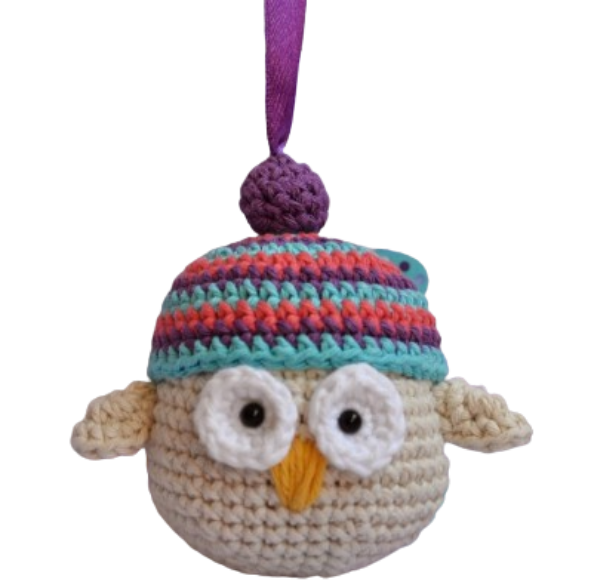 🦉 Buhito con Gorro de Colores – Amigurumi Hecho a Mano