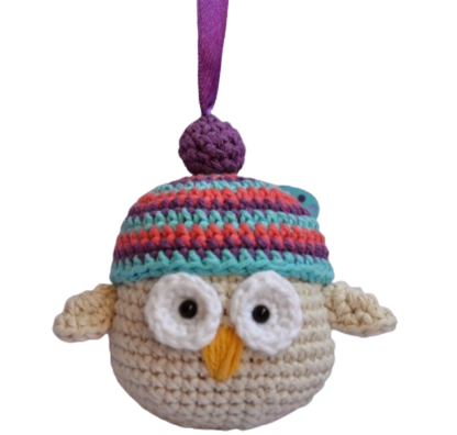 🦉 Buhito con Gorro de Colores – Amigurumi Hecho a Mano