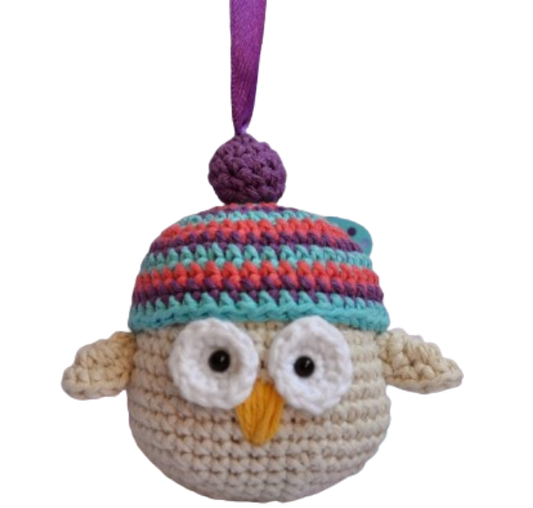 🦉 Buhito con Gorro de Colores – Amigurumi Hecho a Mano