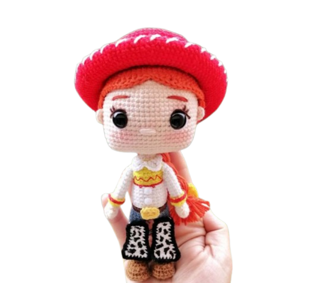 🤠🔴 Vaquerita Jessie – Amigurumi Hecho a Mano