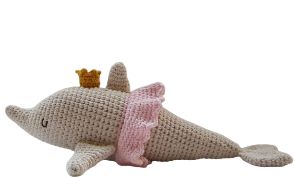 🐬👑 Delfina Princesa – Amigurumi Marino Hecho a Mano