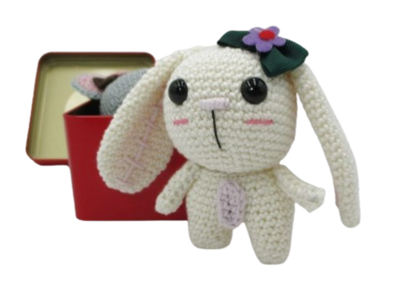 🐇 Conejita con Lazo Verde – Amigurumi Hecho a Mano