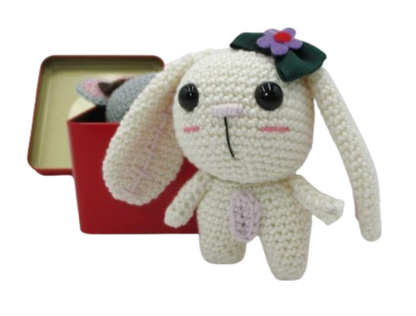 🐇 Conejita con Lazo Verde – Amigurumi Hecho a Mano