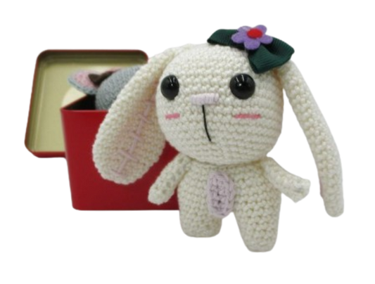 🐇 Conejita con Lazo Verde – Amigurumi Hecho a Mano