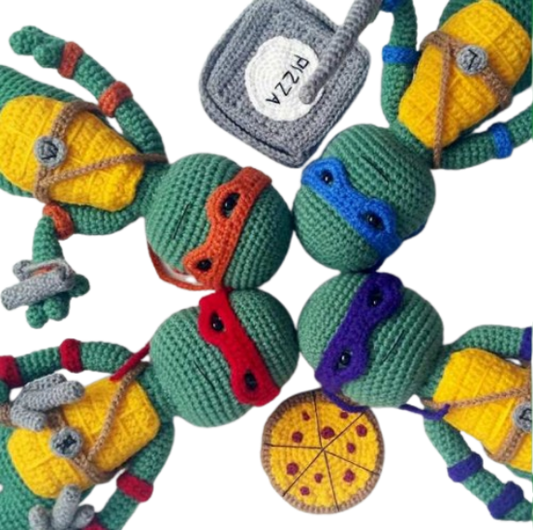 🐢 Tortugas Ninja –  Amigurumis Hechos a Mano