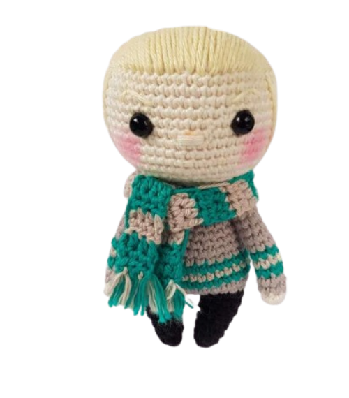 🐍 Draco Malfoy – Amigurumi Hecho a Mano