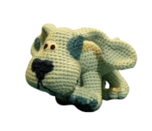 🐾 Amigurumi Perrito Azul – Hecho a Mano