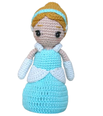 👑 Amigurumi Cenicienta – Hecho a Mano