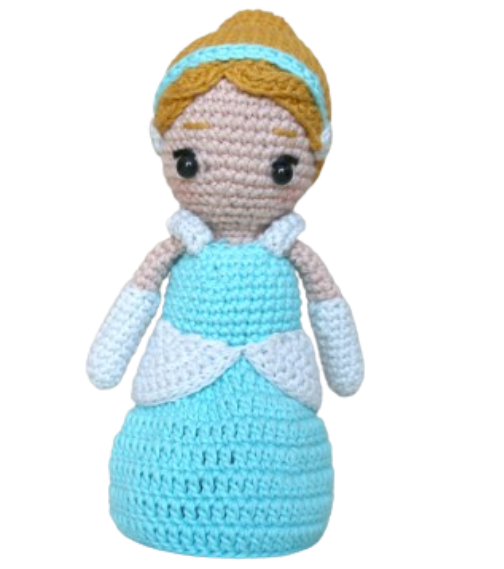 👑 Amigurumi Cenicienta – Hecho a Mano