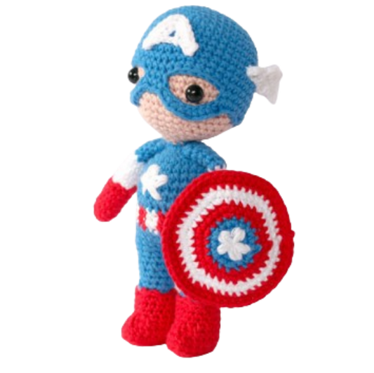 🛡️ Amigurumi Capitán América – Hecho a Mano