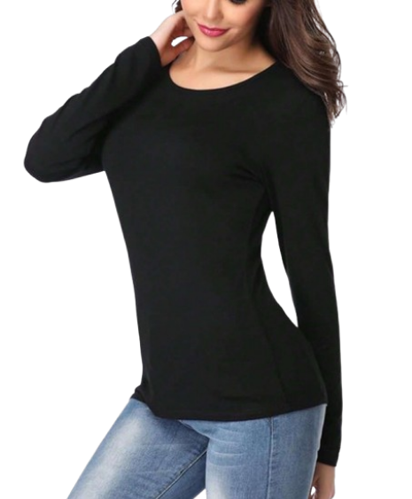 🖤 Camiseta de Manga Larga para Mujer