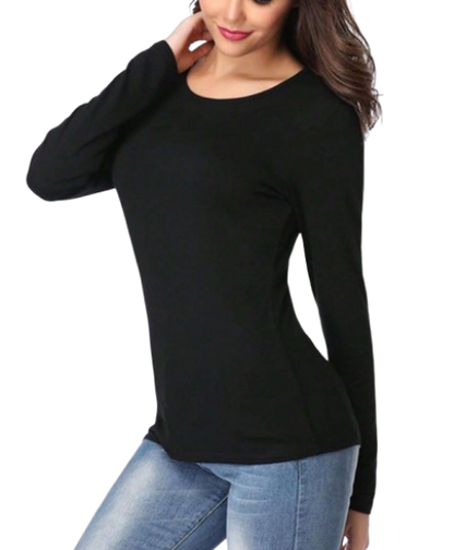 🖤 Camiseta de Manga Larga para Mujer