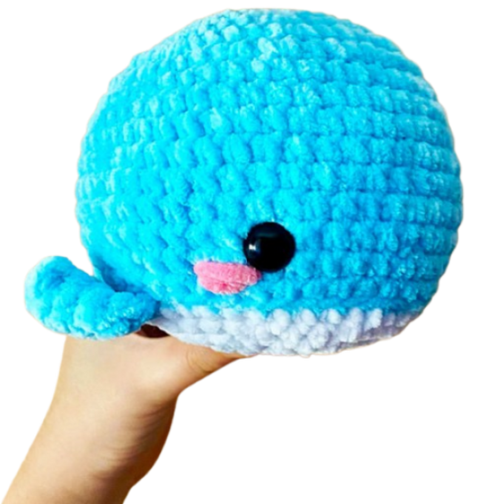 🐋 Ballena Azul de Peluche – Amigurumi Hecho a Mano