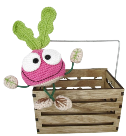 🌱 Amigurumi Rábano – Hecho a Mano
