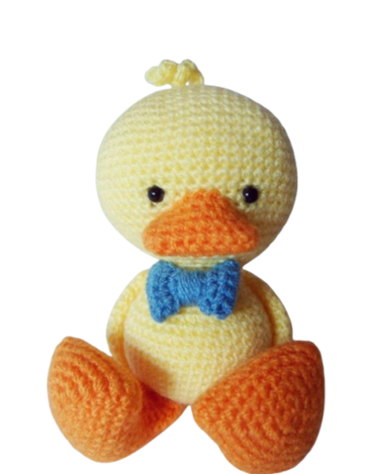 🐤 Patito con Corbatín Azul – Amigurumi Hecho a Mano