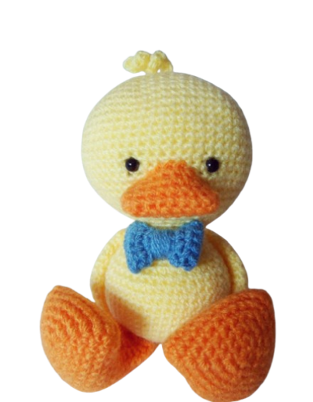 🐤 Patito con Corbatín Azul – Amigurumi Hecho a Mano