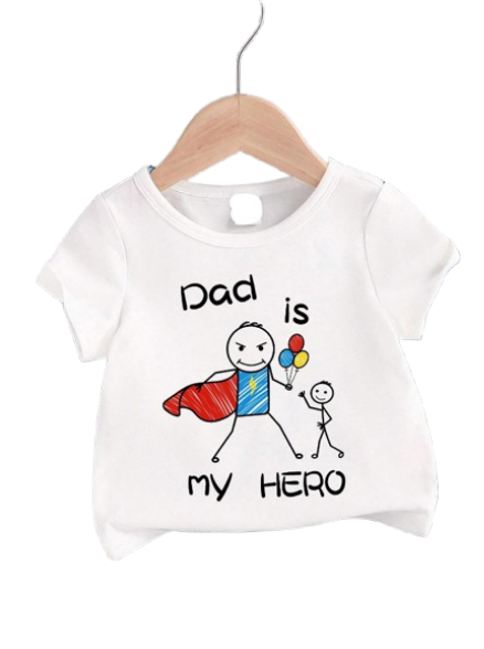 ⚡ Camiseta Bebé “Dad Is My Hero”