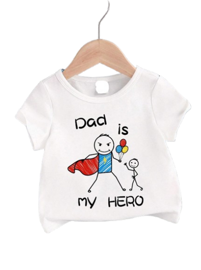 ⚡ Camiseta Bebé “Dad Is My Hero”