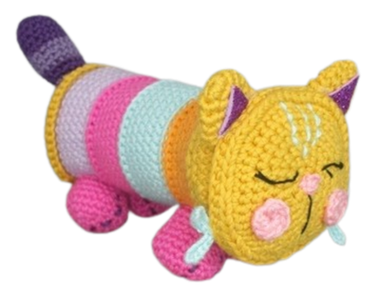 🐱 Amigurumi Gatito Multicolor – Hecho a Mano