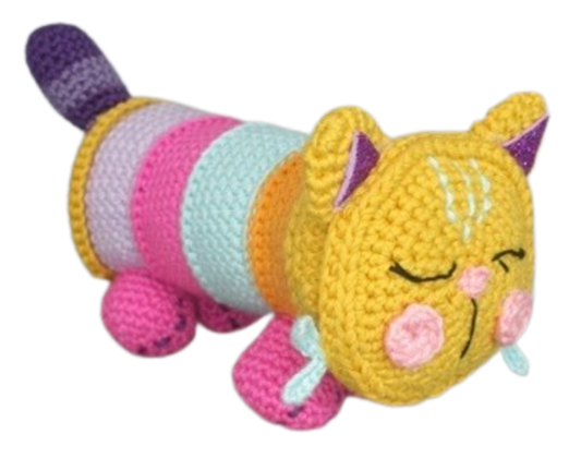 🐱 Amigurumi Gatito Multicolor – Hecho a Mano