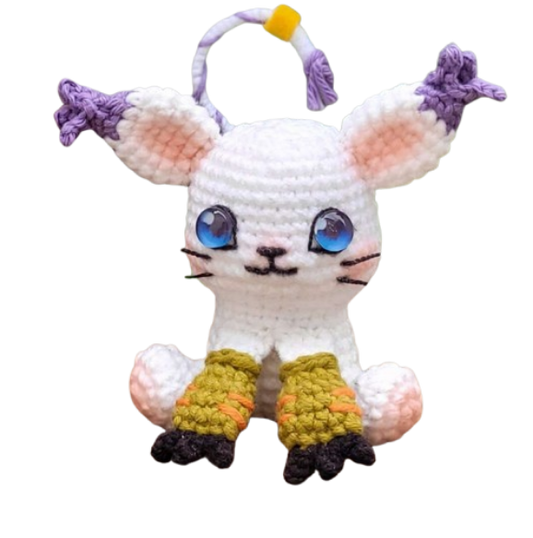 🐾💙 Gatito Digital – Amigurumi Hecho a Mano