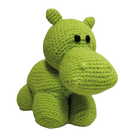 🦛 Hipopótamo Verde – Amigurumi Hecho a Mano