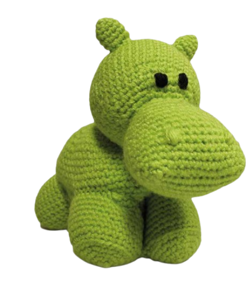 🦛 Hipopótamo Verde – Amigurumi Hecho a Mano