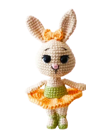 🐇 Conejita Bailarina – Amigurumi Hecho a Mano