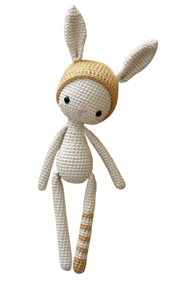 🐰 Conejito con Gorro Mostaza – Amigurumi Hecho a Mano