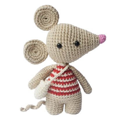 🐭✨ Ratoncito Aventurero – Amigurumi Hecho a Mano