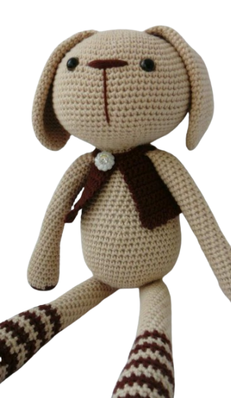 🐇 Conejito Beige con Bufanda – Amigurumi Hecho a Mano