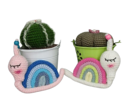 🐌 Amigurumi Caracol Arcoíris – Hecho a Mano