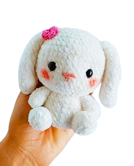 🐇 Conejito Blanco de Felpa – Amigurumi Hecho a Mano