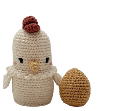 🐔 Gallinita con Huevo – Amigurumi Campestre Hecho a Mano