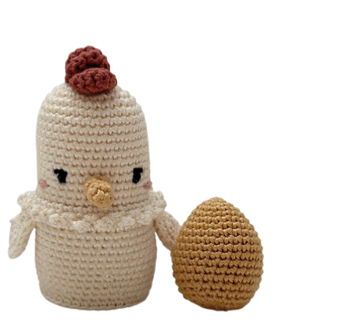 🐔 Gallinita con Huevo – Amigurumi Campestre Hecho a Mano