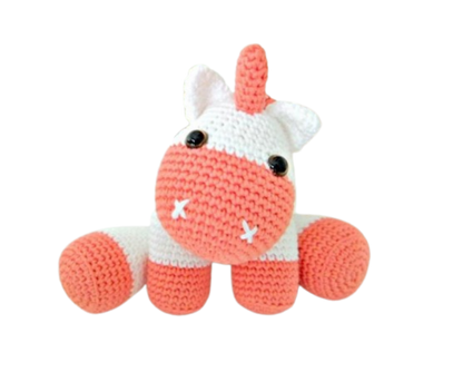 🐴 Caballito Coral – Amigurumi Hecho a Mano